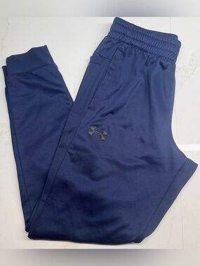 Under Armour Men’s Medium Navy Fleece Lined Jogger Sweatpants M Cuffed Athletic